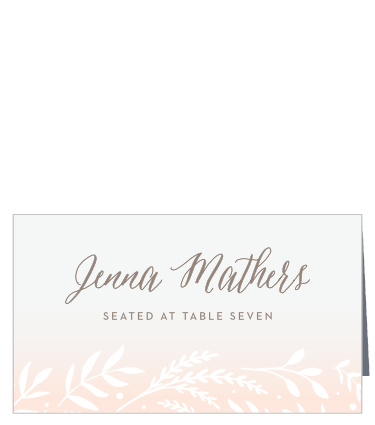 Family and friends will have no issue finding their seats with the help of our Flowering Script Place Cards.