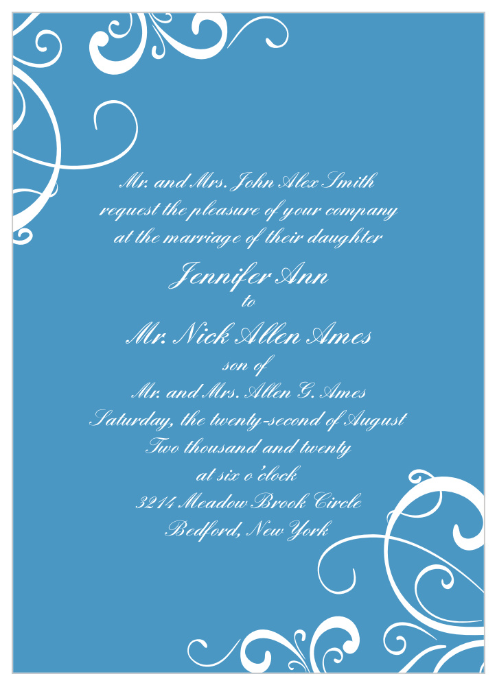 Simple Swirls Wedding Invitations