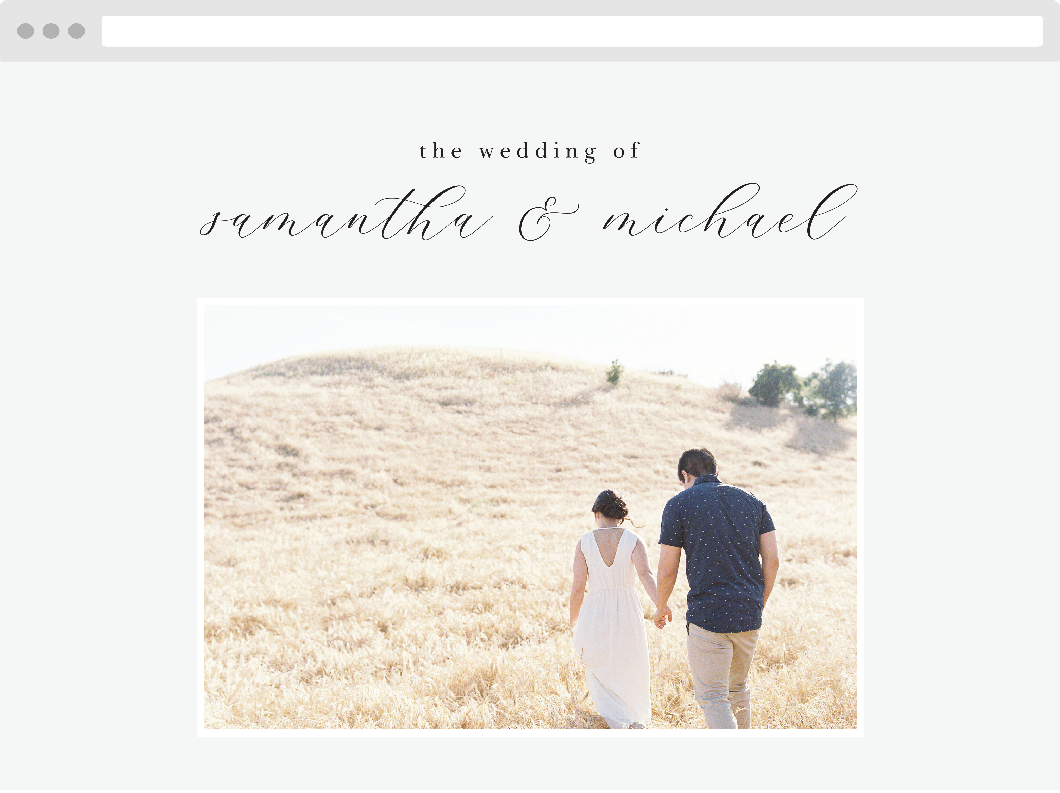 Stacked Photo Wedding Website