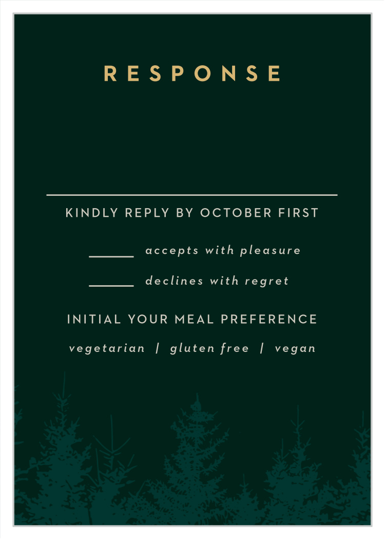 Mountain Spruce Response Cards