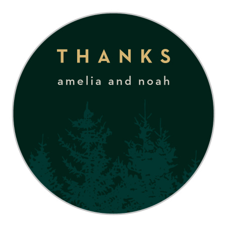 Mountain Spruce Wedding Stickers