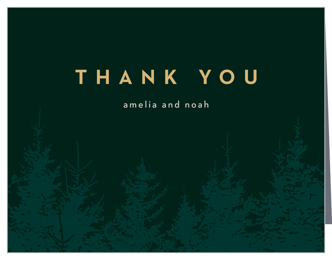 Mountain Spruce Wedding Thank You Cards