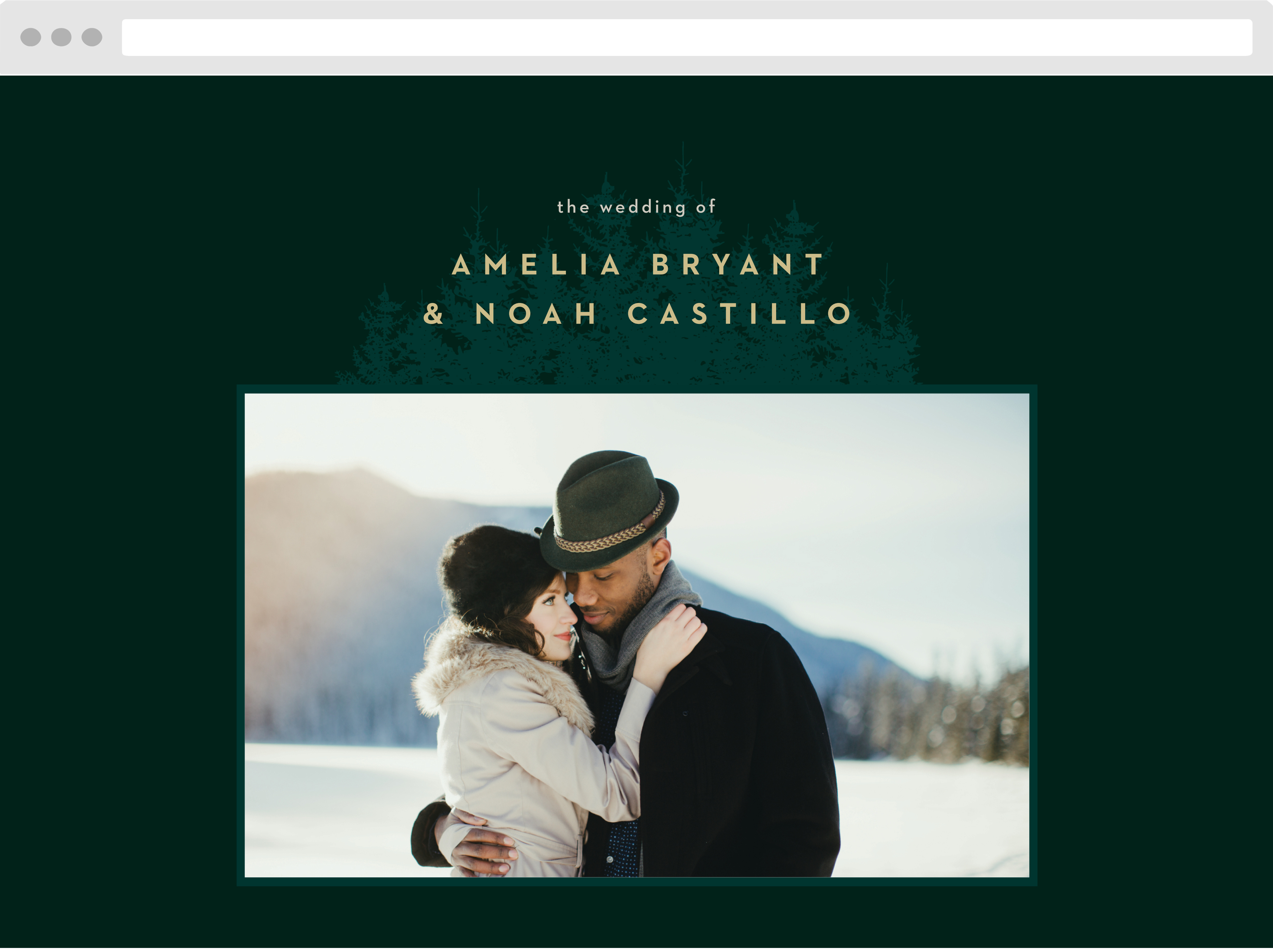 Mountain Spruce Wedding Website