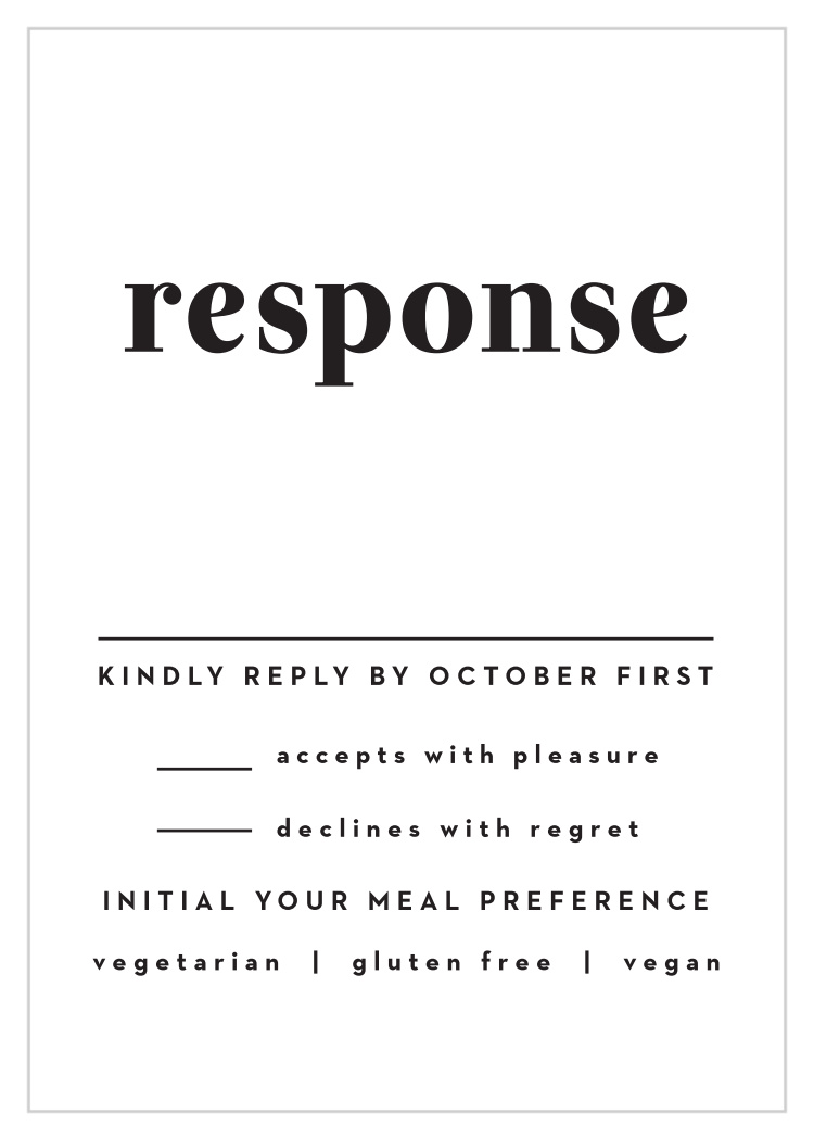 Modern Typeface Response Cards