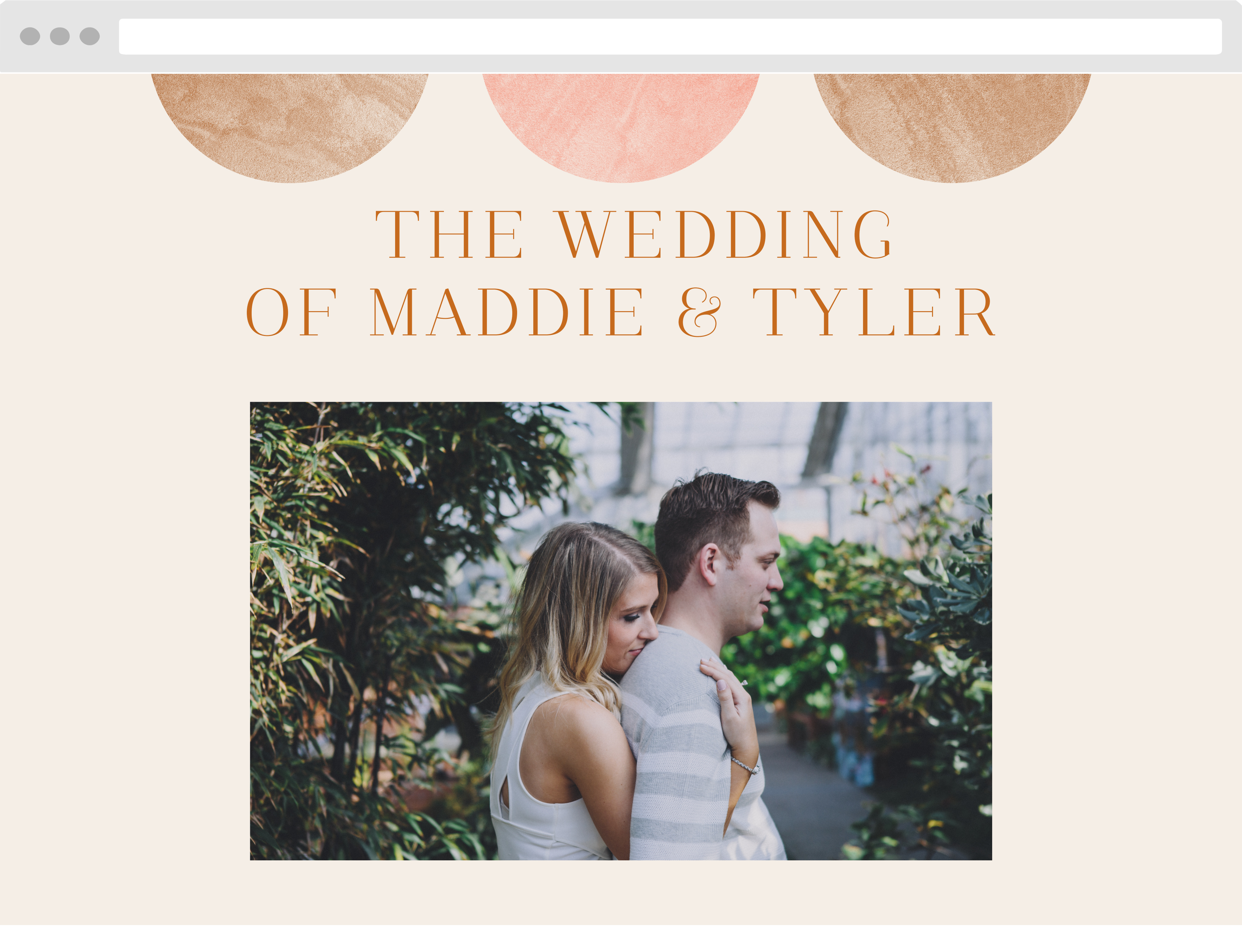 Earthy Mod Wedding Website