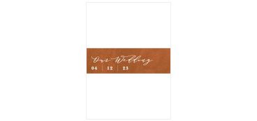 Add an extra touch of style to your cards with our Sandstone Rust Wedding Belly Bands.