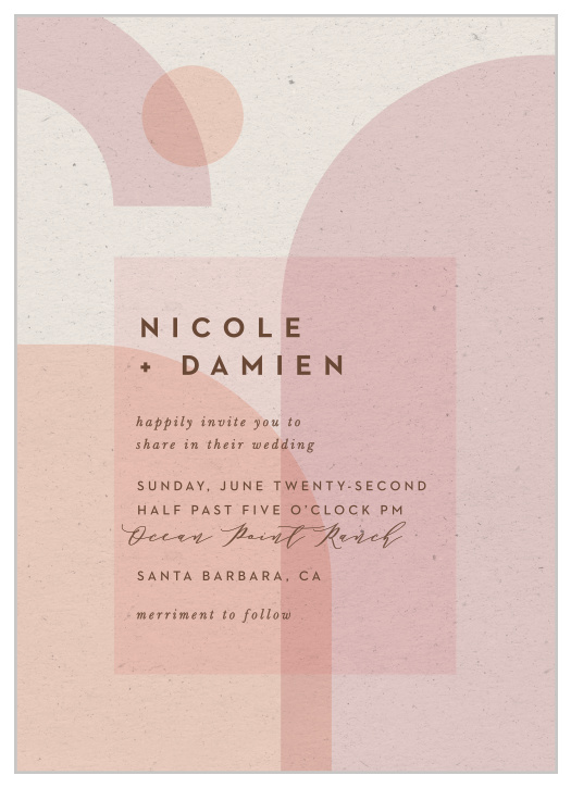 Our Mod Shapes Wedding Invitations bring family and friends together to share in your special day.