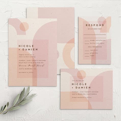 Mod Shapes Wedding Invitations