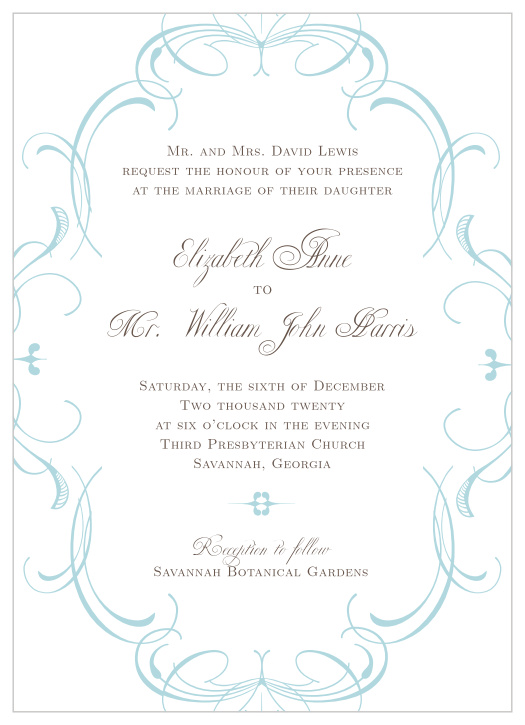 Our Flourish Charm is an elegant and formal wedding invitation.