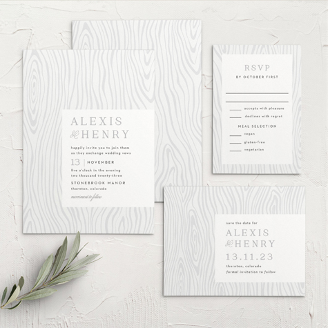 Wood Plank Wedding Invitations