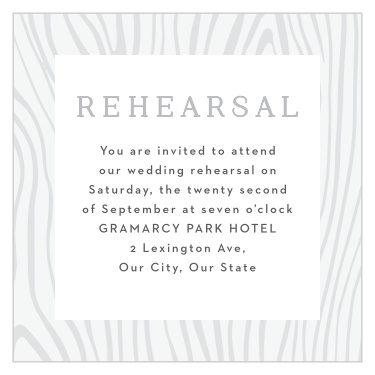 Bring family and friends together the night before your wedding with our Wood Plank Rehearsal Cards.