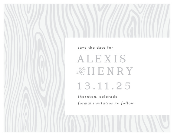 Family and friends are sure to mark their calendars for your wedding when you send out our Wood Plank Save the Date Cards.