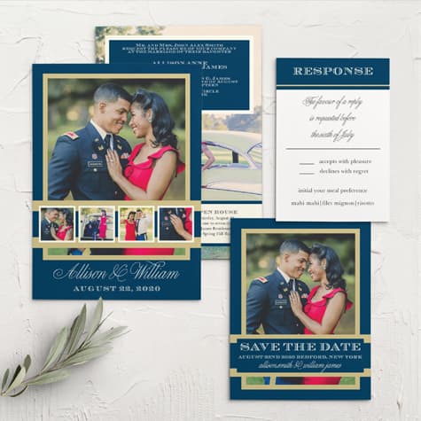 Photo Ribbon Wedding Invitations