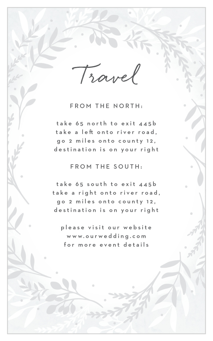 Icy Wreath Direction Cards