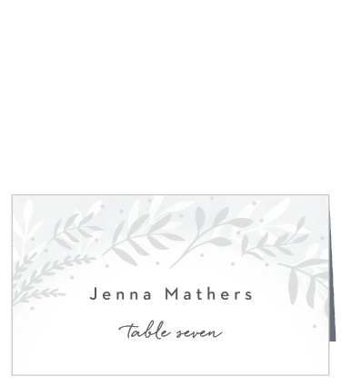 Our Icy Wreath Place Cards guide family and friends to their seats for your reception with ease.