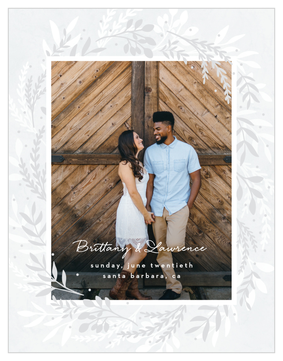Icy Wreath Save the Date Magnets