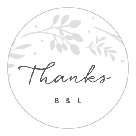 Icy Wreath Wedding Stickers