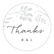 Seal envelopes or gift family and friends with a memento of your special day with our Icy Wreath Wedding Stickers.