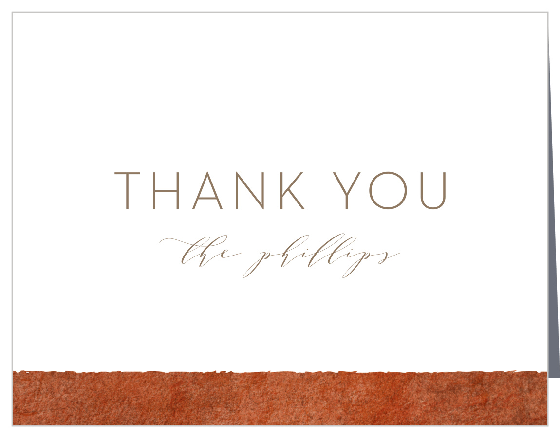 Red Rock Wedding Thank You Cards