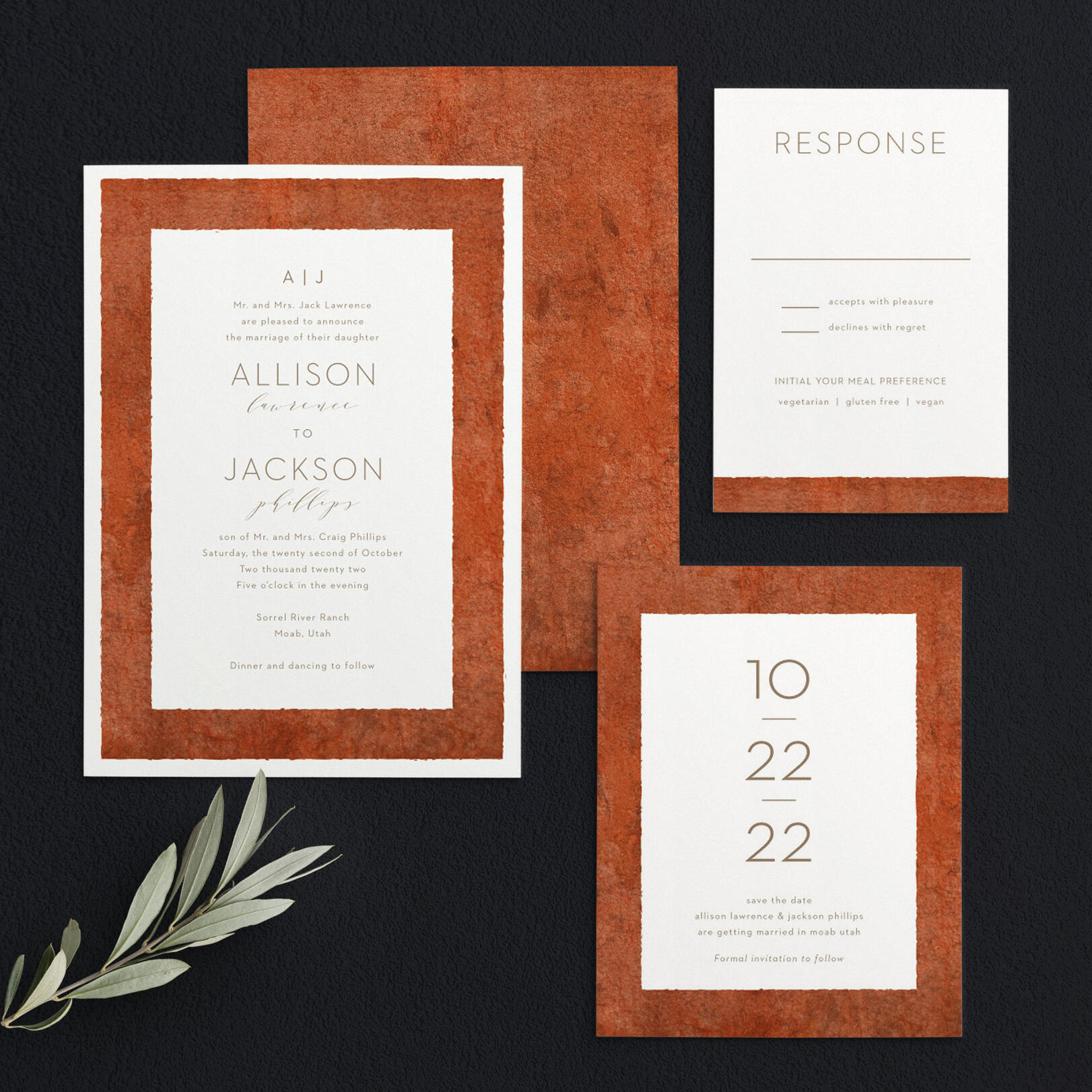 Red Rock Save the Date Cards by Basic Invite