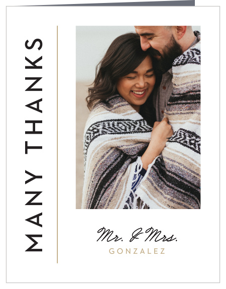 Our Mod Grid Wedding Thank You Cards are a great way to thank all those who participated in your big day.