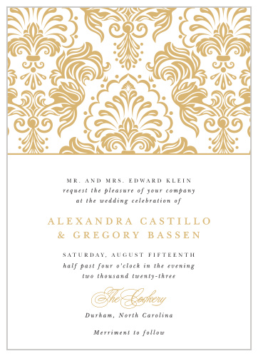 Elegant Damask Wedding Invitations