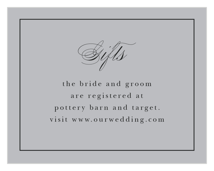 Etched Peony Registry Cards