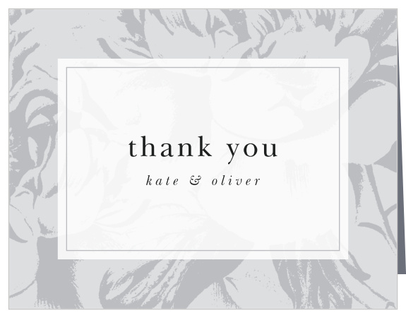 Thank those that made your wedding day special with our Etched Peony Wedding Thank You Cards. 