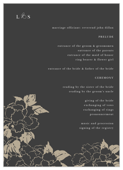 Set the stage for the perfect ceremony with our Garden Roses Wedding Programs.