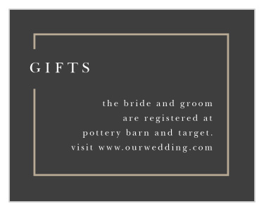 Share all your wedding registry information with our Garden Roses Registry Cards.