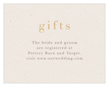 Let family and friends know where you would like your wedding gifts from with our Wood Collage Registry Cards.