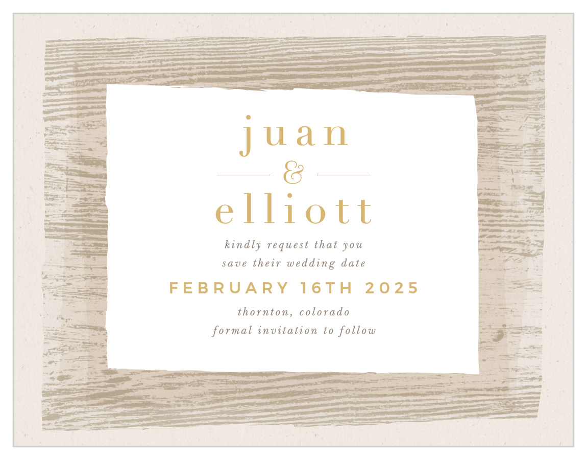 Wood Collage Save the Date Magnets