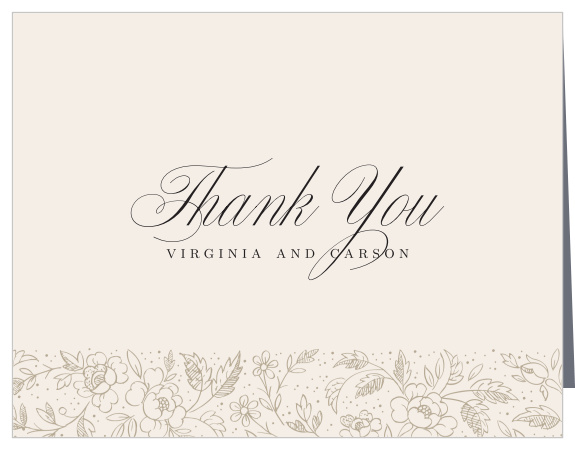 Show your heartfelt appreciation with our Botanical Border Wedding Thank You Cards.