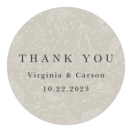 Botanical Border Wedding Stickers