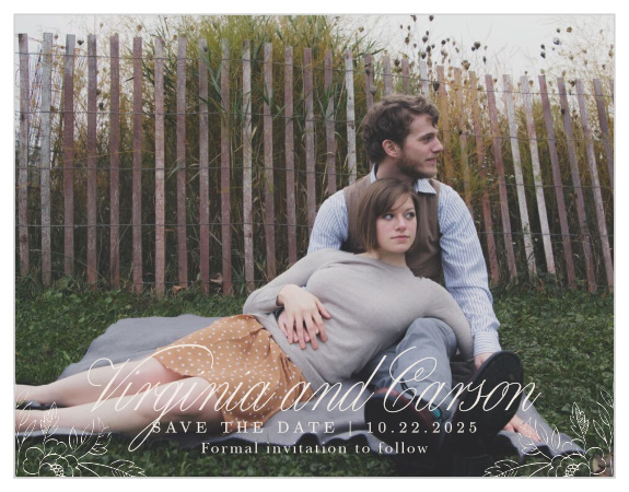 Announce your big day in classic style with our Botanical Border Save the Date Cards.