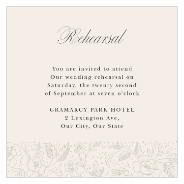 Make sure everything goes smoothly with our Botanical Border Rehearsal Cards.