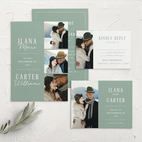 Picturesque Tea Wedding Invitations