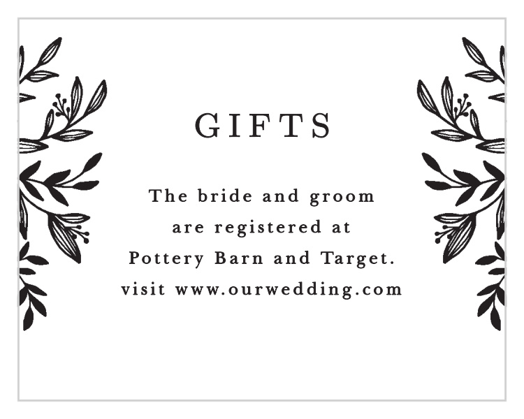 Pen Drawn Registry Cards