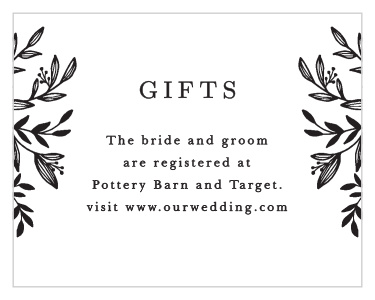 The Pen Drawn Wedding Registry Cards will emphasize your registry for your guests so it