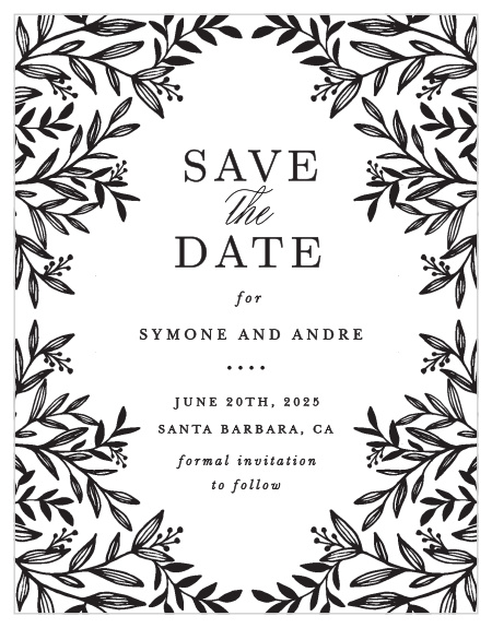 The Pen Drawn Save the Date Magnets will remind your guests of your big day!