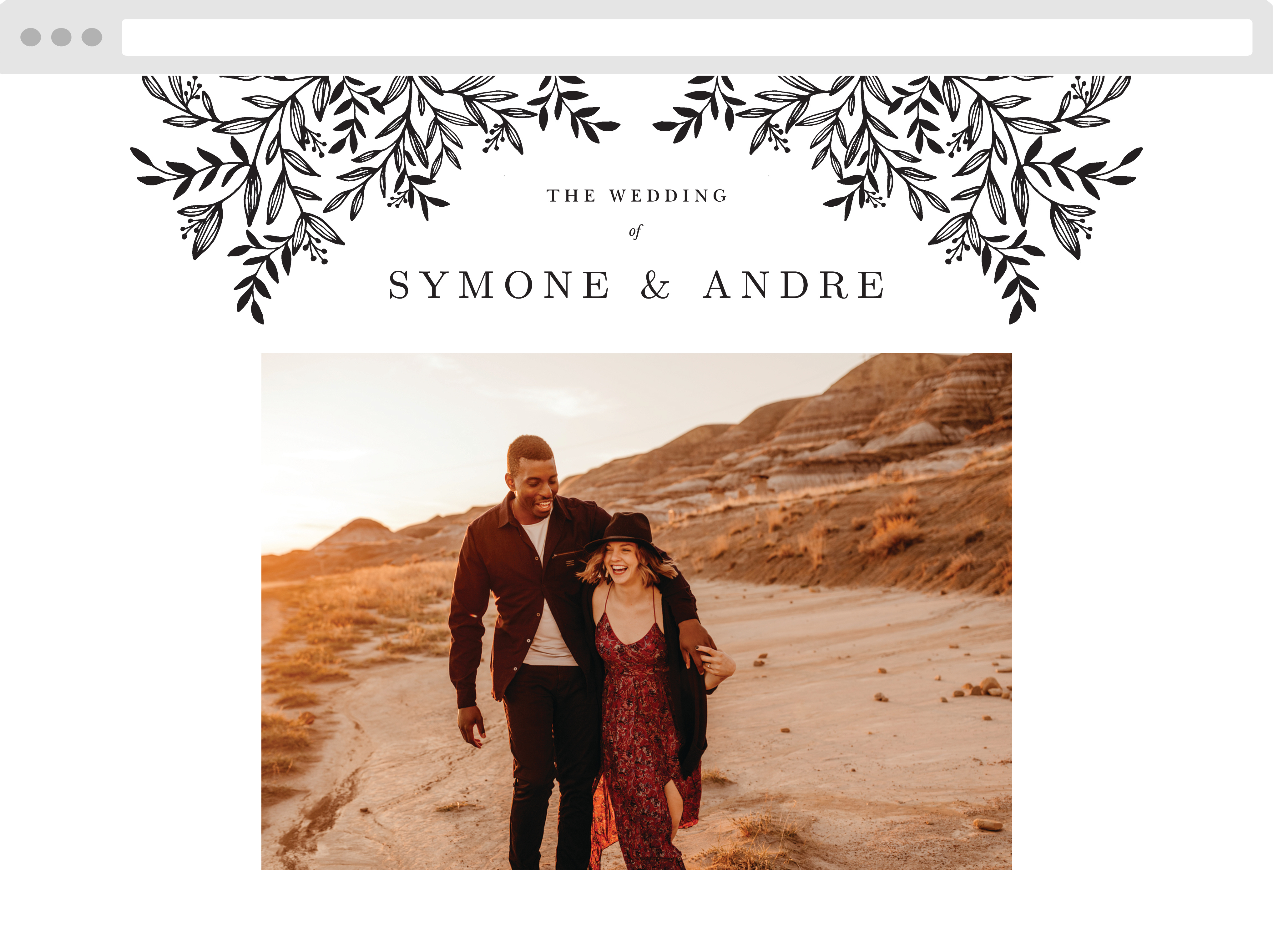 Pen Drawn Wedding Website