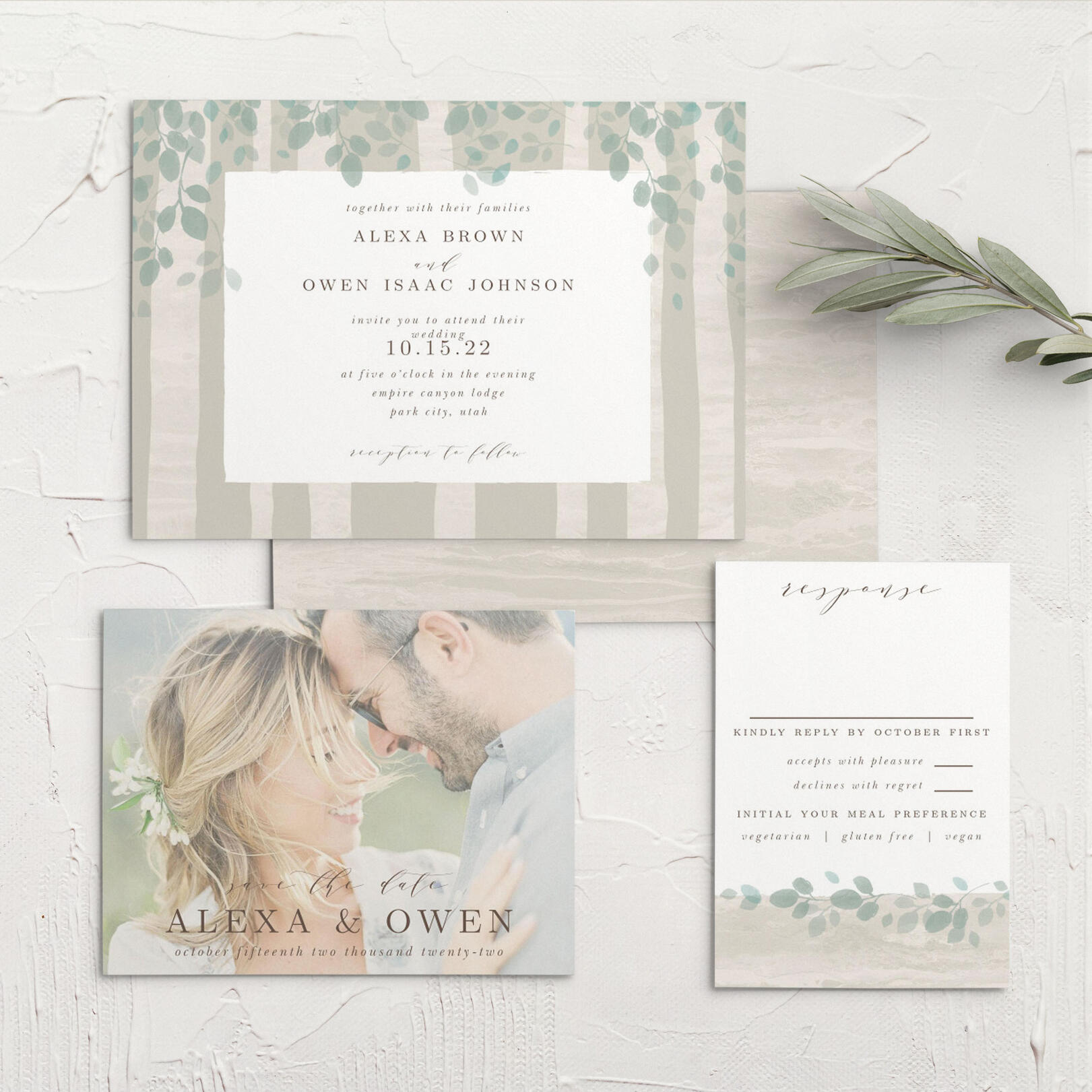 Aspen Trees Wedding Invitations