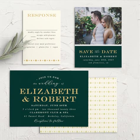 Bold Names Wedding Invitations
