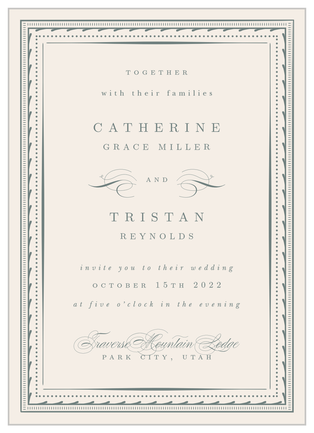 Ornate Framing Wedding Invitations