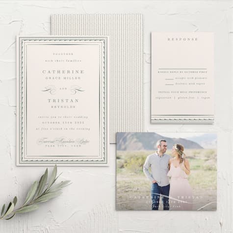 Ornate Framing Wedding Invitations