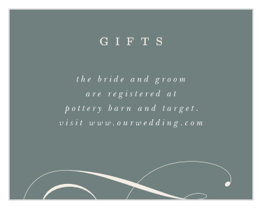 Share your wish list info in style with our Ornate Framing Registry Cards.