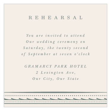 Make sure everything goes smoothly with our Ornate Framing Rehearsal Cards.