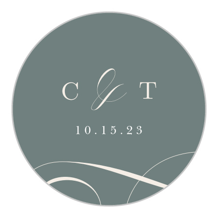 Ornate Framing Wedding Stickers