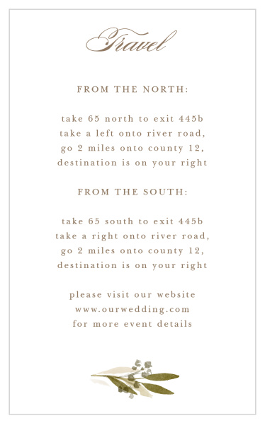 The Elegant Wreath Direction Cards match the rest of the invitation suite perfectly! 