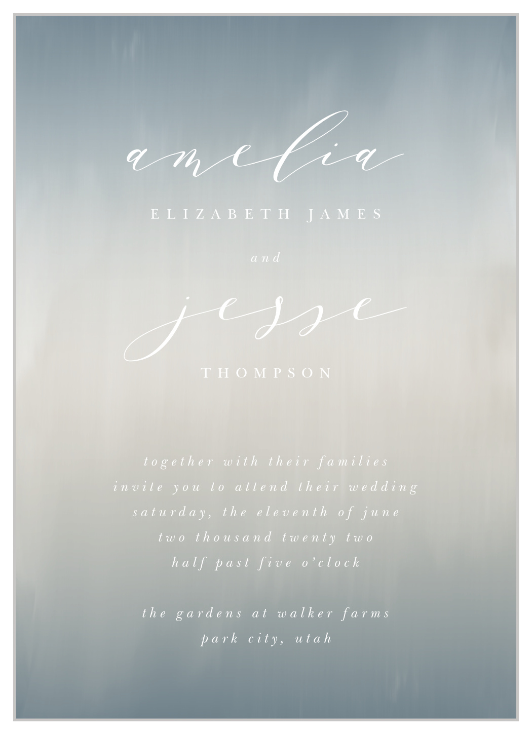 Soft Mist Wedding Invitations